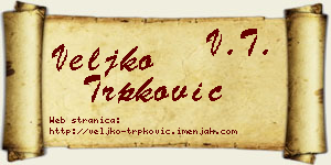Veljko Trpković vizit kartica